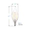 Luxrite CA11 LED Light Bulbs 4W (40W Equivalent) 400LM 3000K Soft White Dimmable E12 Candelabra Base 24-Pack LR21575-24PK - alternate 8